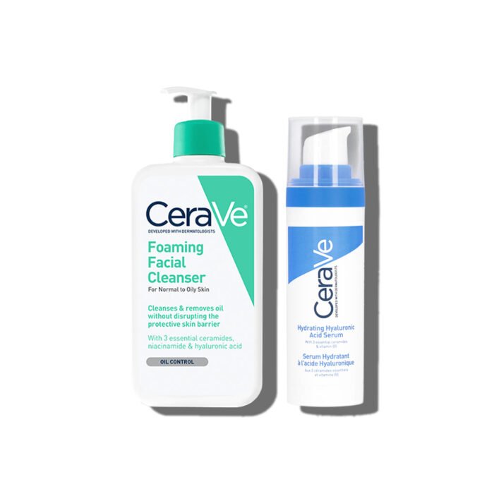 CeraVe Foaming Cleanser + CeraVe Serum Acido Hialuronico